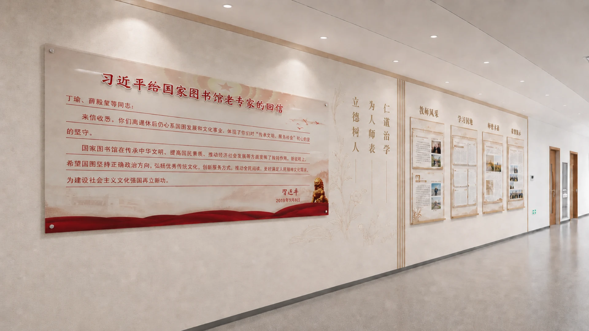 原展板保留与师德延展效果图
